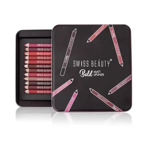 SWISS BEAUTY Bold Matt Lip Liner (Box of 12) beautycart