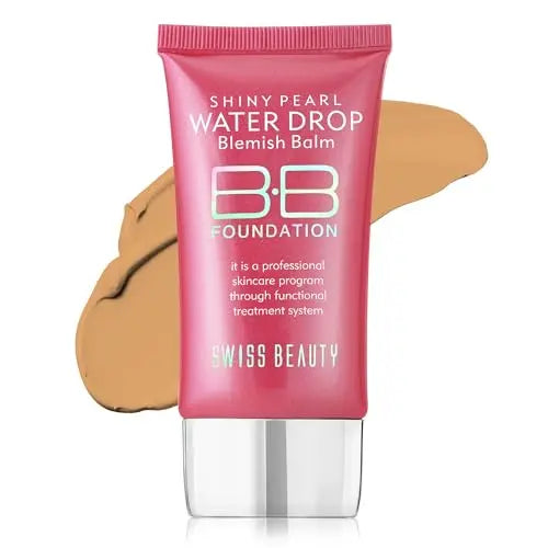 SWISS BEAUTY Matte Shiny Pearl Water Drop Blemish Long Lasting Balm BB Lightweight, Liquid Foundation, Face Makeup beautycart