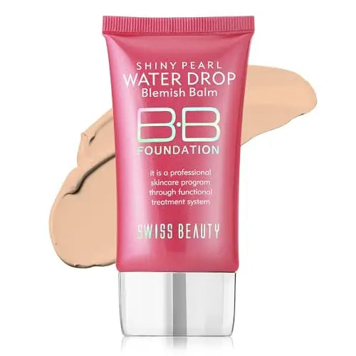 SWISS BEAUTY Matte Shiny Pearl Water Drop Blemish Long Lasting Balm BB Lightweight, Liquid Foundation, Face Makeup beautycart