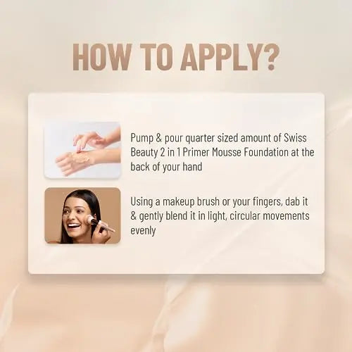 SWISS BEAUTY Primer Mousse Foundation Weightless Smooth & Velvet Touch beautycart