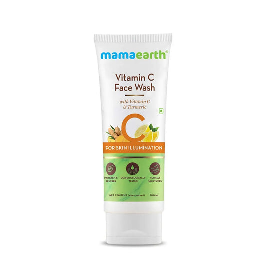 MAMA EARTH Vitamin C Face Wash with Vitamin C and Turmeric for Skin Illumination beautycart