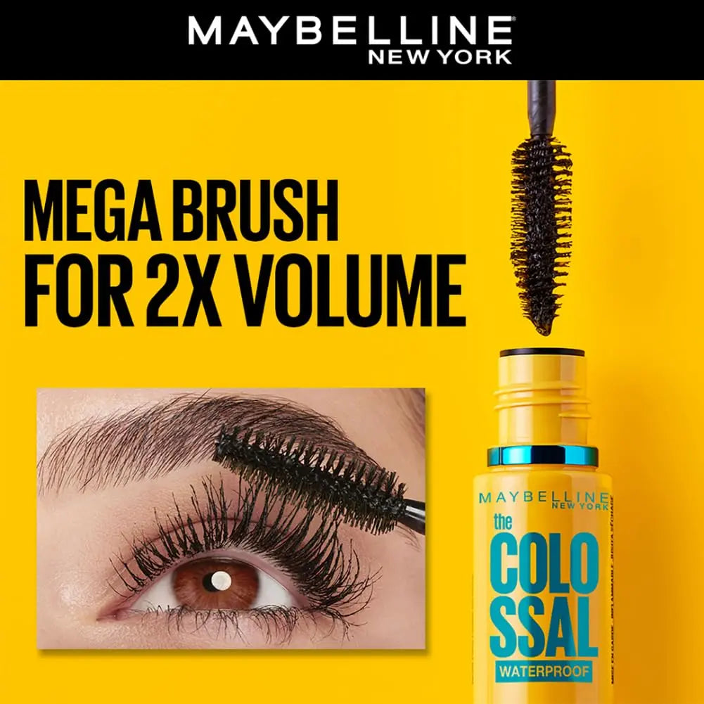 MAYBELLINE New York Volume Express Colossal Mascara, Waterproof, Black, 10ml beautycart