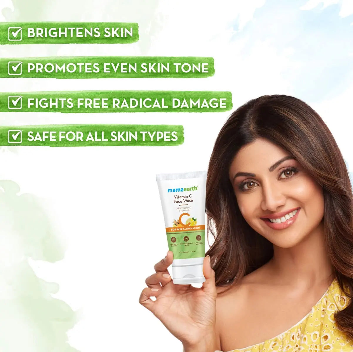 MAMA EARTH Vitamin C Face Wash with Vitamin C and Turmeric for Skin Illumination beautycart