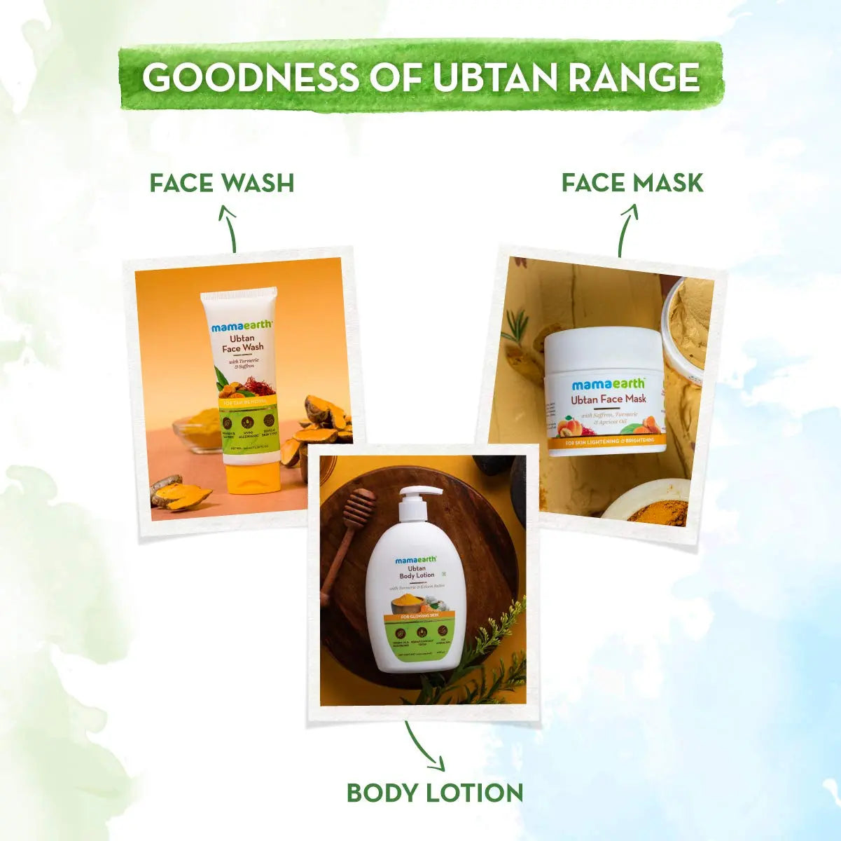 MAMA EARTH Ubtan Natural Face Wash with Turmeric & Saffron for Tan removal and Skin brightening beautycart