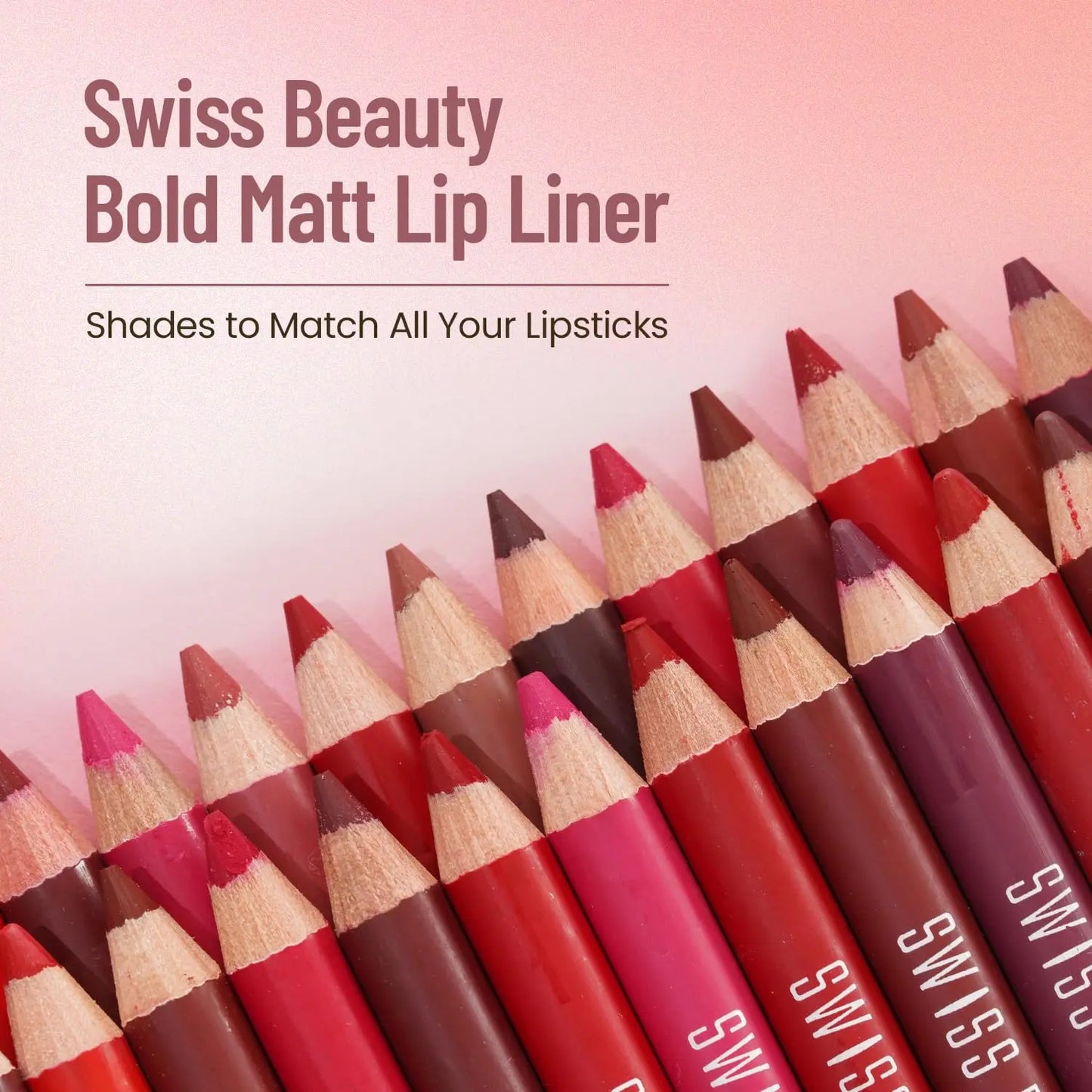 SWISS BEAUTY Bold Matt Lip Liner (Box of 12) beautycart