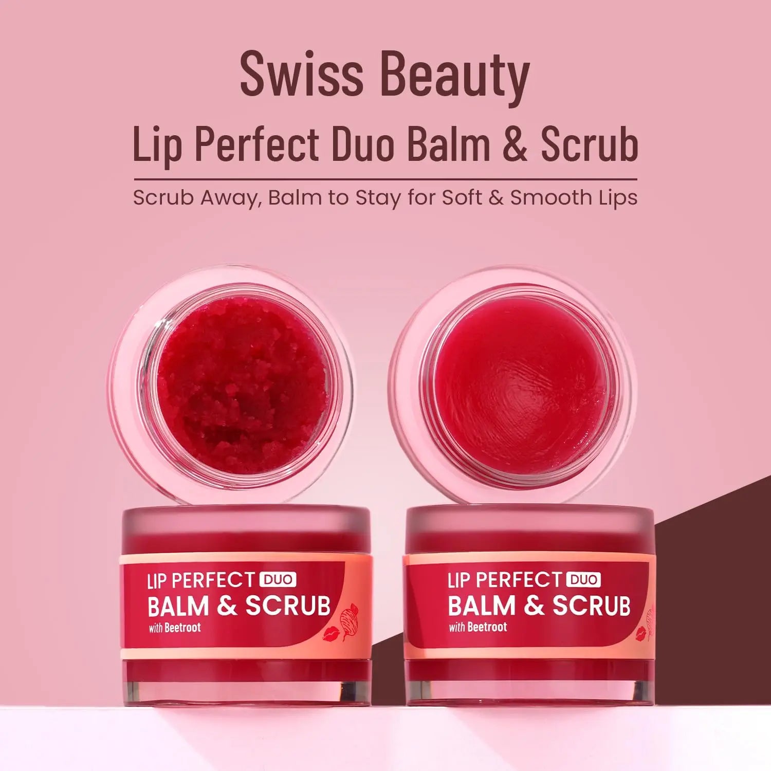 SWISS BEAUTY Lip Perfect Duo Balm & Scrub (Shade- Beetroot) beautycart