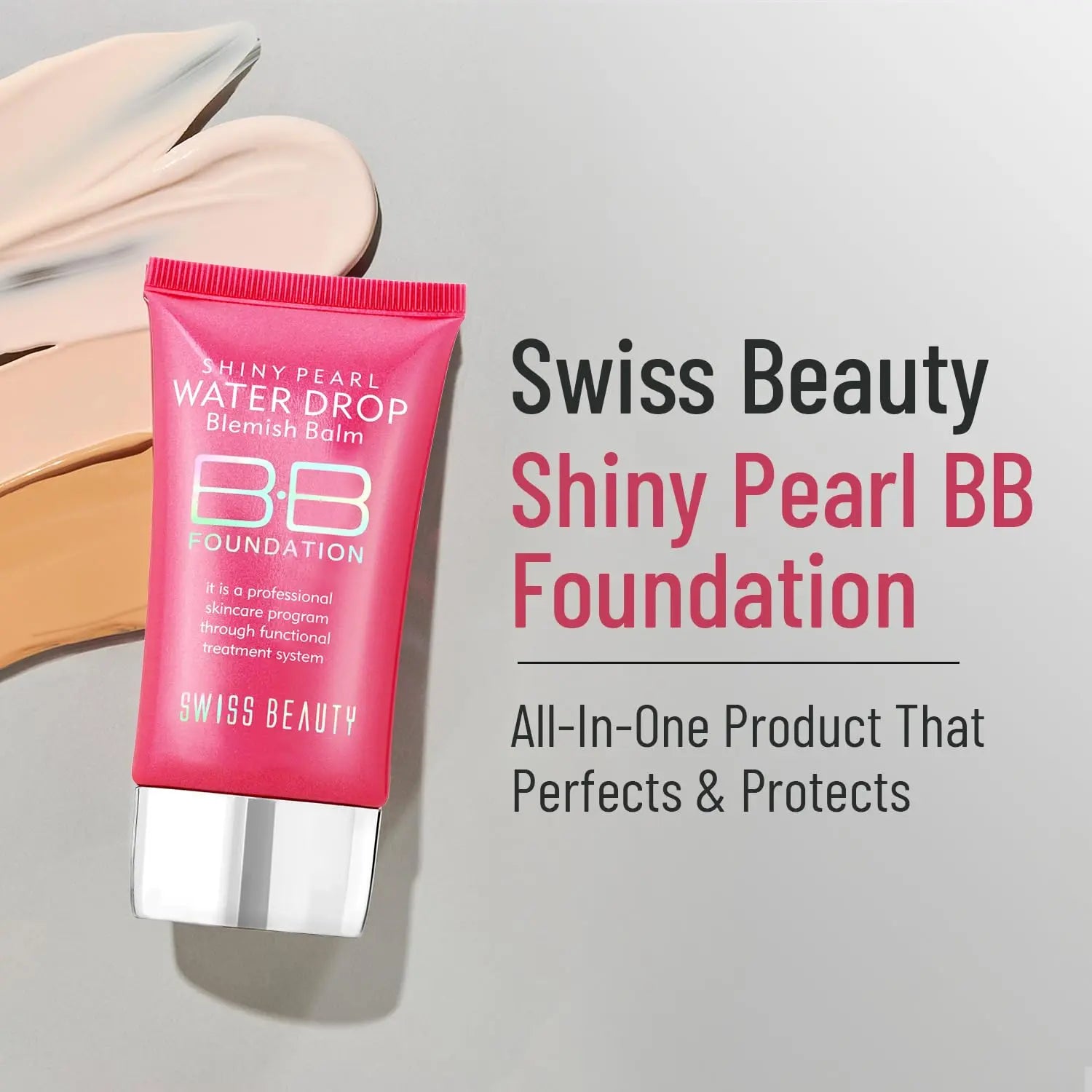 SWISS BEAUTY Matte Shiny Pearl Water Drop Blemish Long Lasting Balm BB Lightweight, Liquid Foundation, Face Makeup beautycart