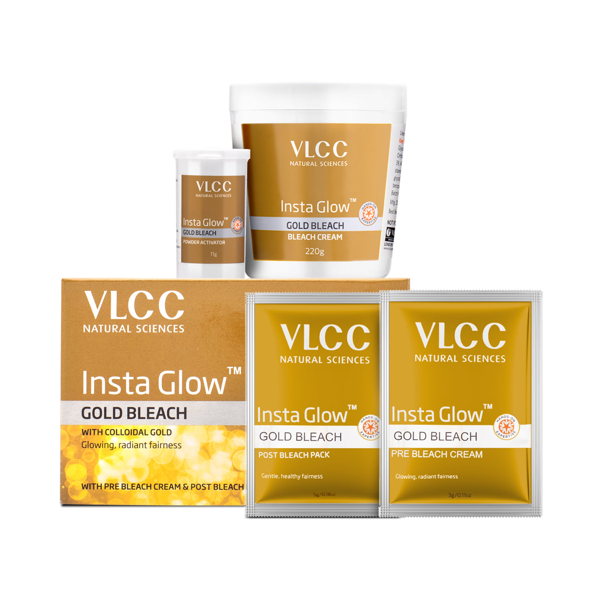 VLCC Insta Glow Gold Bleach - 402 g