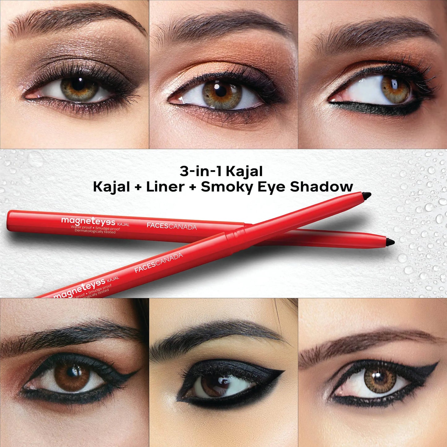 FACES CANADA Magneteyes Metallic Kajal Pencil - Black My Store